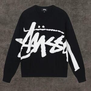 Stussy Men's Black Knit Sweater